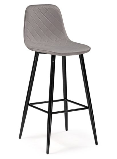 Барный стул Capri light gray / black — фото 1