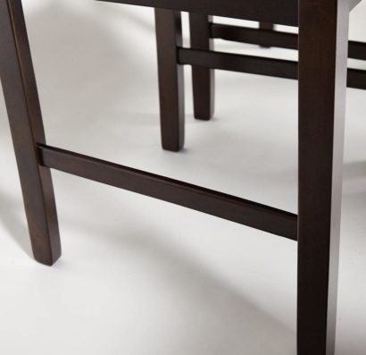 Обеденный комплект эконом Hudson Dining Set (стол + 4 стула) (cappuccino (темный орех), ткань кор.-золотая) — фото 6