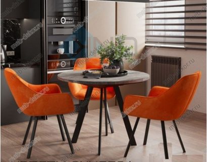 Обеденная группа RDBH100 сосна пасадена и 4 стула 252 поворотный (В17 TERRACOTTA) — фото 1