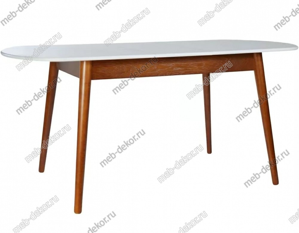 Стол Эней 130×80, Белый+Орех