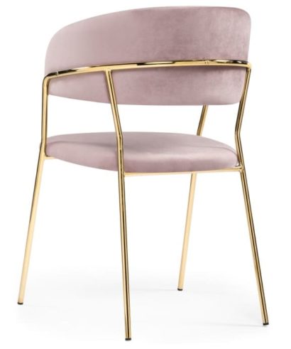 Стул на металлокаркасе Kamelia pink / gold — фото 4