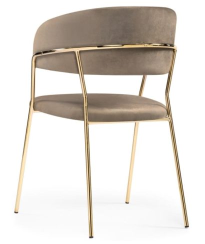 Стул на металлокаркасе Kamelia cappuccino / gold — фото 4