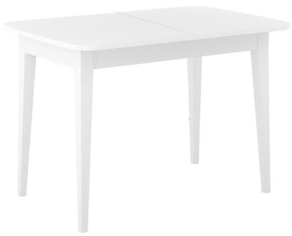 Стол DikLine M120 белый/стекло белое сатин optiwhite/ опоры ММ белые — фото 1