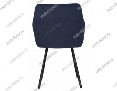 Стул DOBRIN ROBY, ЭМАЛЬ ЧЕРНЫЙ МУАР велюр Catania Dark Blue — фото 3