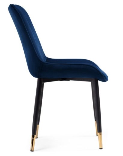 Стул на металлокаркасе Seda 1 dark blue / gold / black — фото 4