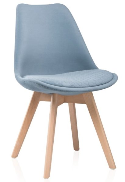 Деревянный стул Bonuss light blue / wood — фото 1
