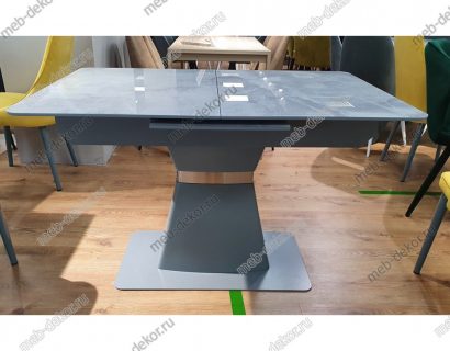 Стол KENNER PS1200 серый/стекло камень серый глянец — фото 2