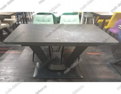 Стол Концепт 1370/1770 х 800 (автомат, графит, ст-ца керамика серый мрамор 170103, Е, основание керамопласт) (3 уп.) — фото 7