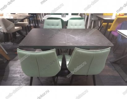 Стол Концепт 1370/1770 х 800 (автомат, графит, ст-ца керамика серый мрамор 170103, Е, основание керамопласт) (3 уп.) — фото 8