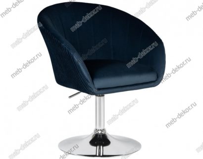 Кресло DOBRIN EDISON / арт. LM-8600_ChromeBase синий велюр (1922-20) — фото 2