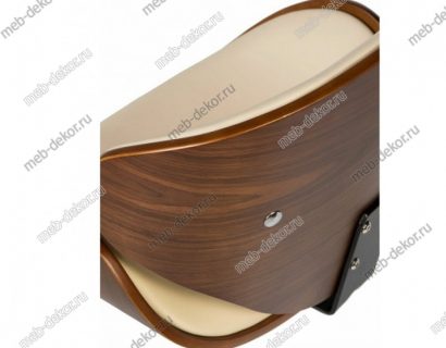 Стул барный DOBRIN KARTER LMZ-4905 коричневое дерево, кремовый — фото 3