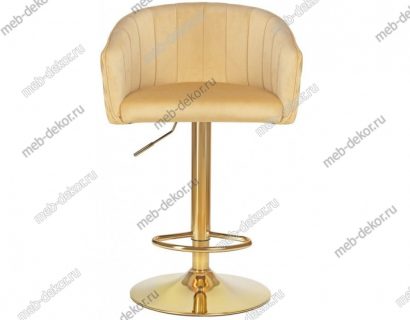 Стул барный DOBRIN DARCY GOLD LM-5025_GoldBase песочный велюр (1922-3) — фото 5