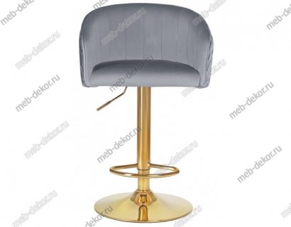 Стул барный DOBRIN DARCY GOLD LM-5025_GoldBase серый велюр (1922-19) — фото 4