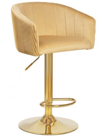 Стул барный DOBRIN DARCY GOLD LM-5025_GoldBase песочный велюр (1922-3) — фото 1