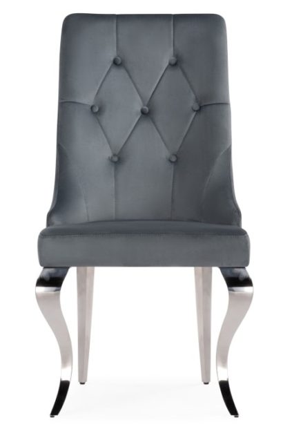 Стул на металлокаркасе Viki dark grey / steel — фото 3