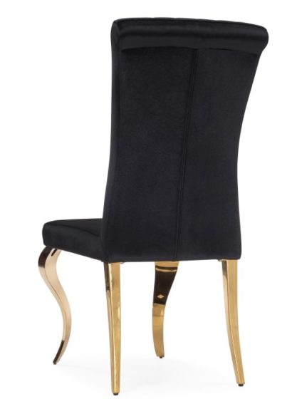 Стул на металлокаркасе Lund black / gold — фото 2