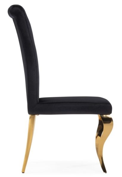 Стул на металлокаркасе Lund black / gold — фото 4