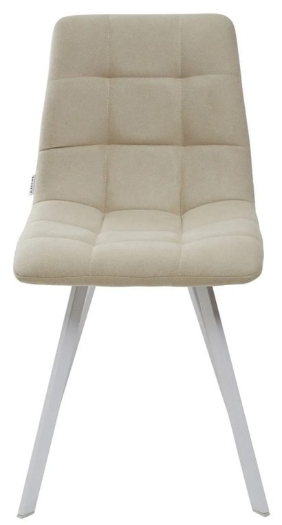 Стул CHILLI SQUARE UF860-01B бежевый, ткань/ белый каркас — фото 2
