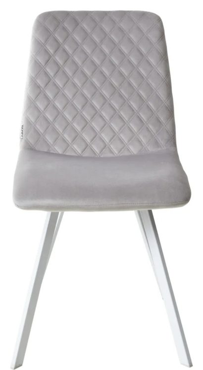 Стул DAIQUIRI BLUVEL-03 LIGHT GREY / белый каркас, велюр — фото 6