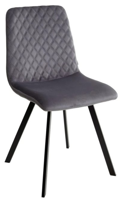 Стул DAIQUIRI BLUVEL-14 GREY, велюр — фото 1