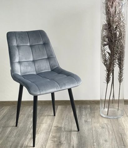 Стул CHIC BLUVEL-06 BLUE / черный каркас — фото 3