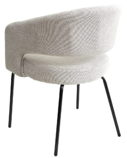 Стул SNUG WZ2042-02 светло-бежевый фактурный велюр / черный каркас — фото 4