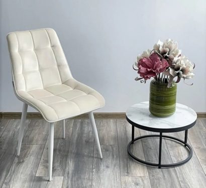 Стул CHIC BLUVEL-22 молочный / белый каркас — фото 4