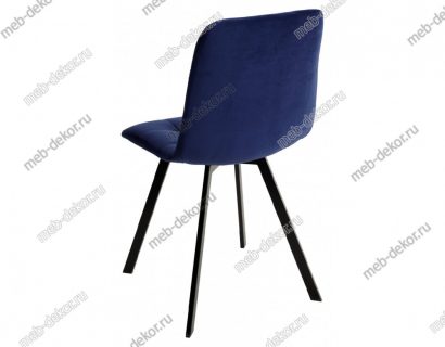 Стул CHILLI-Q SQUARE темно-синий #H60, велюр / черный каркас — фото 7