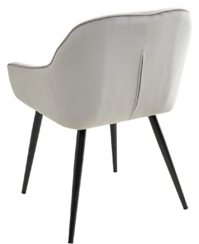 Стул BREEZE BLUVEL-03 LIGHT GREY, велюр/ черный каркас — фото 2