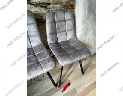 Стул CHILLI SQUARE PK6015-03 (VBP203) античный cеребристо-серый, велюр — фото 4