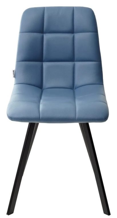 Стул CHILLI SQUARE HK017-17 глубокий голубой, PU/ черный каркас — фото 4