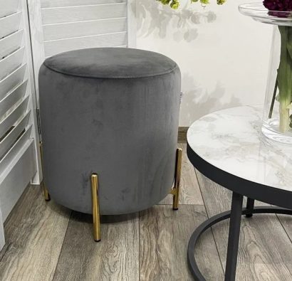 Пуф для гостиной RICE BLUVEL-14 GREY / GOLD — фото 2