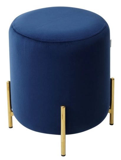 Пуф для гостиной RICE BLUVEL-86 NAVY BLUE / GOLD — фото 1