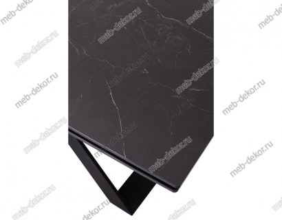 Стол LIVORNO 180 MATT BLACK MARBLE SINTERED STONE/ BLACK — фото 10