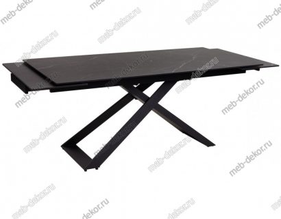 Стол LIVORNO 180 MATT BLACK MARBLE SINTERED STONE/ BLACK — фото 8