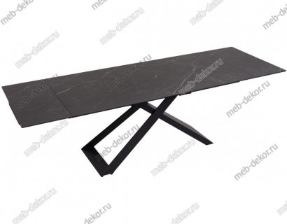 Стол LIVORNO 180 MATT BLACK MARBLE SINTERED STONE/ BLACK — фото 4
