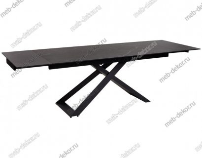 Стол LIVORNO 180 MATT BLACK MARBLE SINTERED STONE/ BLACK — фото 5
