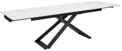 Стол ЛИВОРНО (LIVORNO) 180 цвет БЕЛЫЙ МРАМОР (MATT WHITE MARBLE SOLID CERAMIC) / ЧЕРНЫЙ, ®DISAUR — фото 8