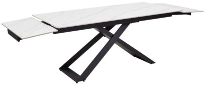 Стол ЛИВОРНО (LIVORNO) 180 цвет БЕЛЫЙ МРАМОР (MATT WHITE MARBLE SOLID CERAMIC) / ЧЕРНЫЙ, ®DISAUR — фото 7