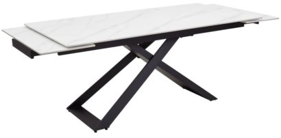 Стол ЛИВОРНО (LIVORNO) 180 цвет БЕЛЫЙ МРАМОР (MATT WHITE MARBLE SOLID CERAMIC) / ЧЕРНЫЙ, ®DISAUR — фото 9
