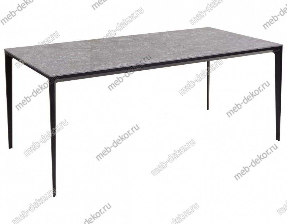 Стол NOTO 180 SINTERED STONE GLOSS STARLIGHT BLACK / BLACK