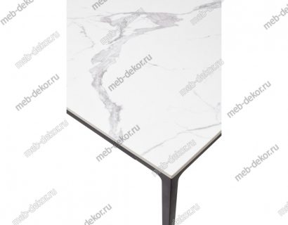 Стол NOTO 180 SINTERED STONE GLOSS STATUARIO WHITE / BLACK — фото 2