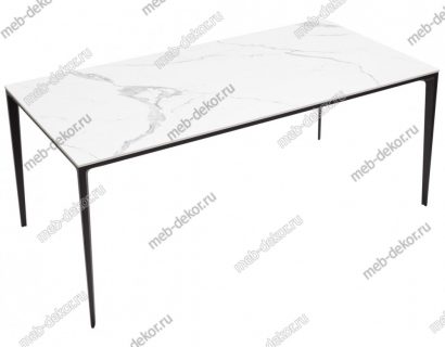 Стол NOTO 180 SINTERED STONE GLOSS STATUARIO WHITE / BLACK — фото 5