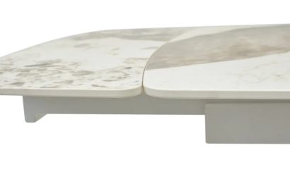 Стол РИВОЛИ (RIVOLI) 140 цвет ПАНДОРА (GLOSS LUXURY PANDORA SOLID CERAMIC) / БЕЛЫЙ, ®DISAUR — фото 7