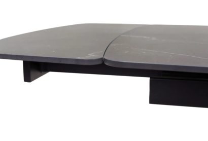 Стол РИВОЛИ (RIVOLI) 140 цвет ЧЕРНЫЙ МРАМОР (MATT BLACK MARBLE SOLID CERAMIC) / ЧЕРНЫЙ, ®DISAUR — фото 2