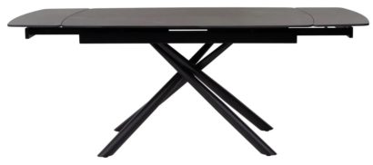 Стол РИВОЛИ (RIVOLI) 140 цвет ЧЕРНЫЙ МРАМОР (MATT BLACK MARBLE SOLID CERAMIC) / ЧЕРНЫЙ, ®DISAUR — фото 4