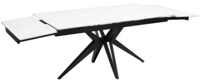 Стол FORIO 160 MATT WHITE MARBLE SINTERED STONE/ BLACK — фото 8