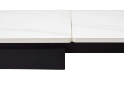 Стол FORIO 160 MATT WHITE MARBLE SINTERED STONE/ BLACK — фото 6