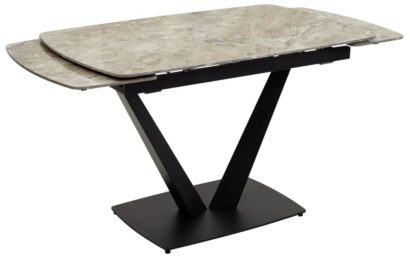 Стол ALATRI 120 GLOSS ATHENS BROWN SINTERED STONE / BLACK — фото 2