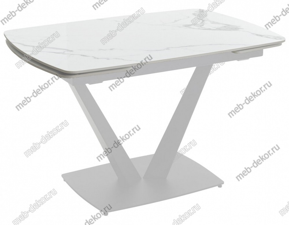 Стол ALATRI 120 GLOSS STATUARIO WHITE SINTERED STONE / WHITE